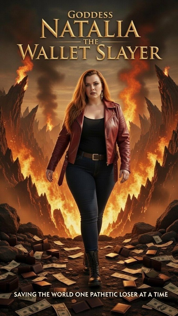 “In every generation, there is a chosen one…” (IYKYK)

She alone has the strength, the discipline, and the perfectly arched brow
to battle fragile egos, wandering wallets, and chronically online beta losers.

She is the Slayer. She is Goddess Natalia Rose 🌹