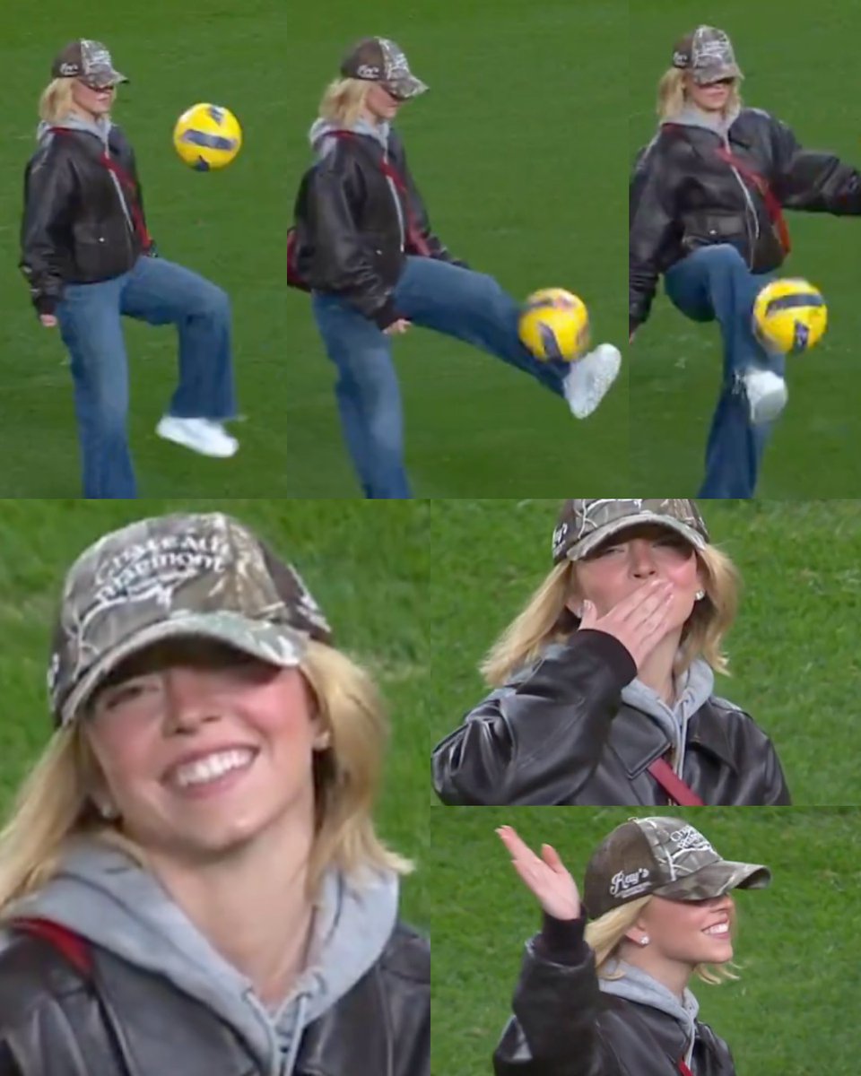 La actriz Sydney Sweeney aprovechó su visita a Portugal para conocer el estadio del Sporting. Y sí, hasta bajó a la cancha para jugar un poco con la pelotita. Fan del deporte más hermoso del mundo, como la gente de bien. AURA.