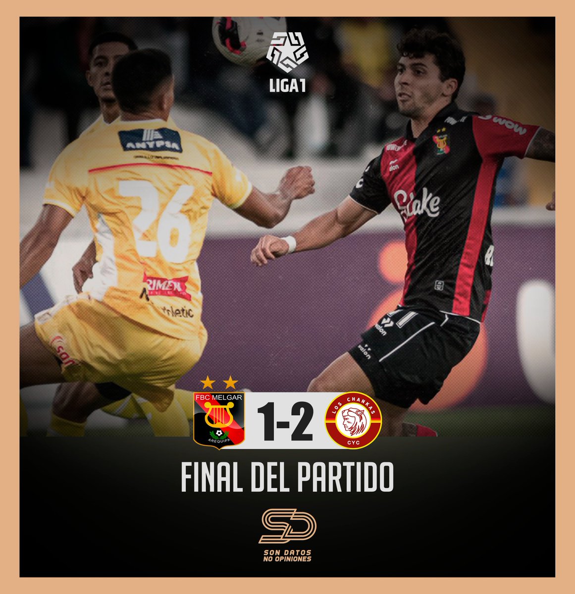 𝗟𝗢𝗦 𝗖𝗛𝗔𝗡𝗞𝗔𝗦 es uno de los cuatro clubes invictos de Liga 1 2026 (junto a UTC, Alianza Lima y Universitario) y se ha ubicado como líder momentáneo de esta competición.

𝗟𝗢𝗦 𝗖𝗛𝗔𝗡𝗞𝗔𝗦 ha registrado su sexto triunfo fuera de casa en Primera División de Perú, donde