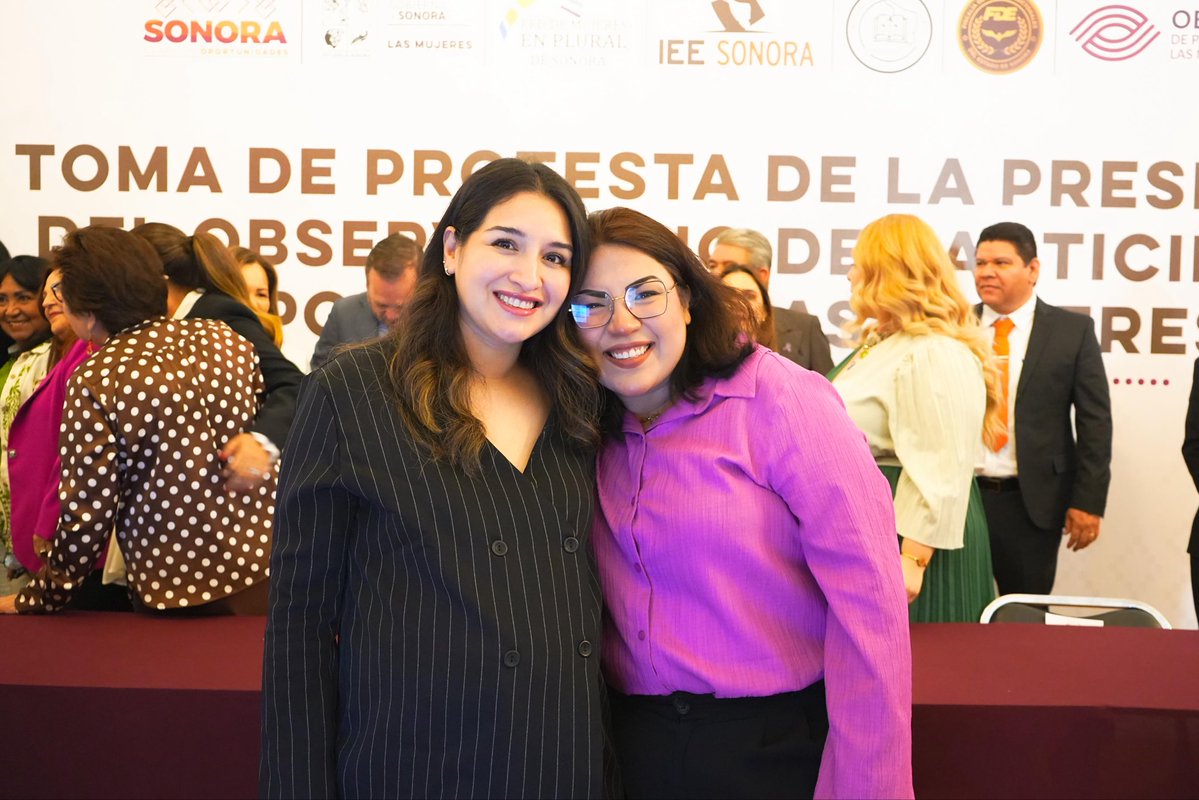 Hoy asistimos a la Toma de Protesta de la Presidencia del Observatorio de Participación Política de las Mujeres 2026. 

Felicito a mi amiga <a href="/sheilaalcaraz/">sheila alcaraz</a>  por su labor y  compromiso de seguir fortaleciendo la participación política de las mujeres en Sonora. 🙌🏻
