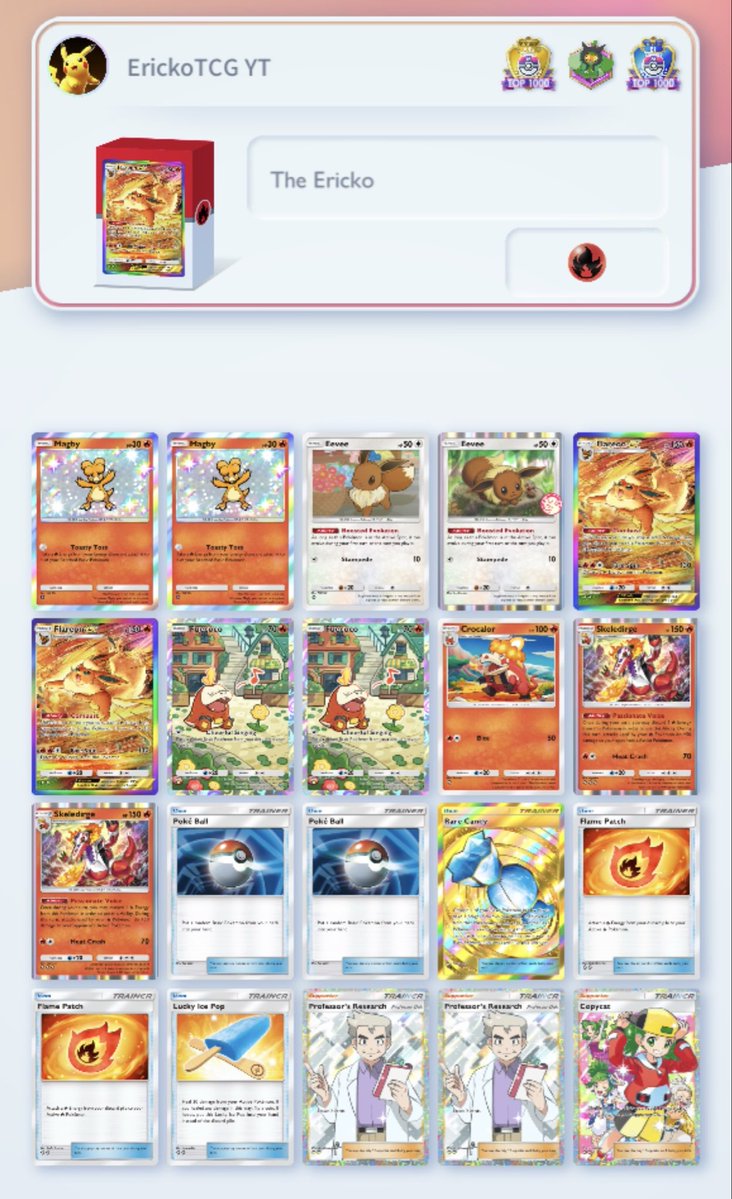 Let’s introduce this Flareon cook! Can take out Gholdengo EX in 1 hit and do up to 180 damage with Skeledrige! Lucky Ice POP replaces eevees bag! Video in the description #pokemontcgpocket #PokemonDay