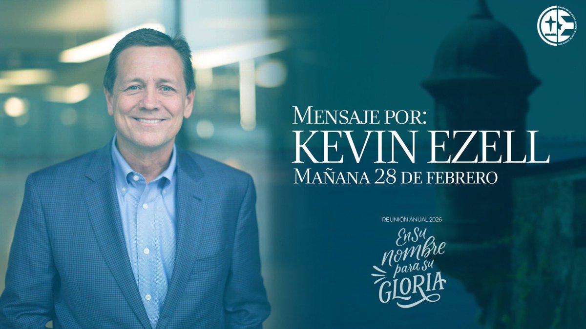 PRBaptistConven's tweet photo. REUNIÓN ANUAL

Mañana a las 9:00 AM, en nuestra Reunión Anual, tendremos el privilegio de escuchar la predicación del Dr. @kevezell, Presidente de la North American Mission Board.

¡Les esperamos puntualmente a las 9:00 AM!

Ven con expectativa y prepara tu corazón.
@namb_sbc https://t.co/I4D2um4xMs