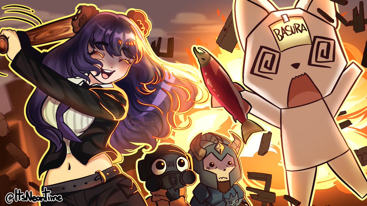 Thumbnail for @/Its_Neon_Time 💤💜
#Art #Vgen #AlbondigART