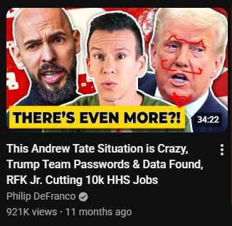Youtube keeps recommending to me this <a href="/PhillyD/">Philip DeFranco 👊🏻</a> video from like... 11 months ago, and the worst thing is, is that the headline sounds like it could still be something that happened yesterday. -.-