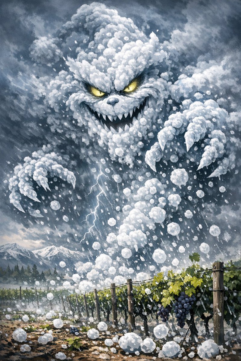 Falta un villano en el relato vendimial de Mendoza, una figura como el Grinch, pero hecha de granizo. De nada Gareca