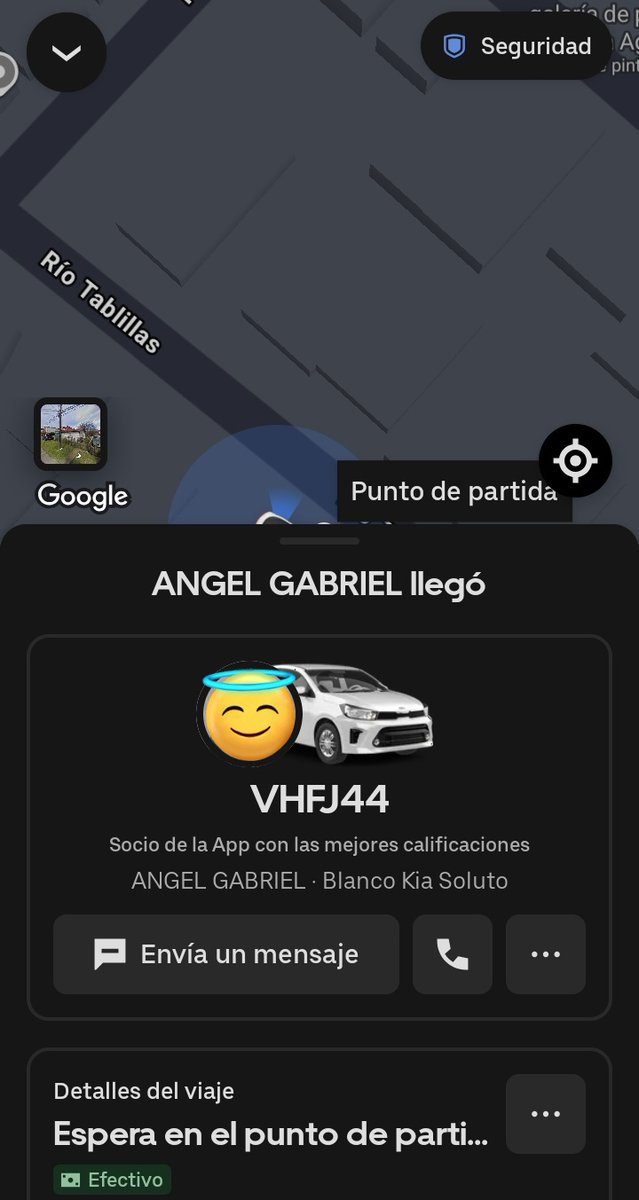 Este es el #Uber más seguro y confiable que he tomado 😅 en mi vida!!
#Viernes