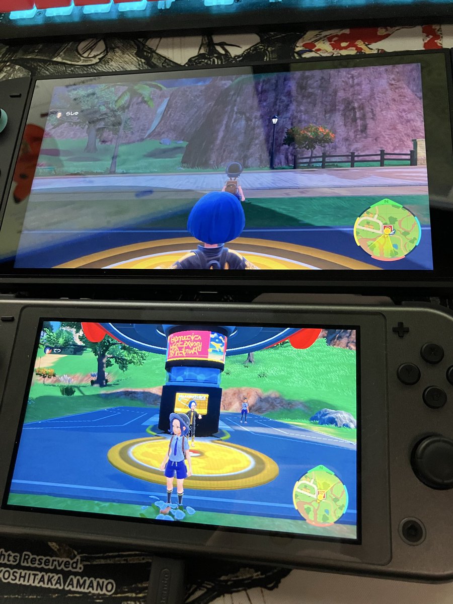 おおー同一アカウントで通信できるね。 ポケモンはそもそもセーブ