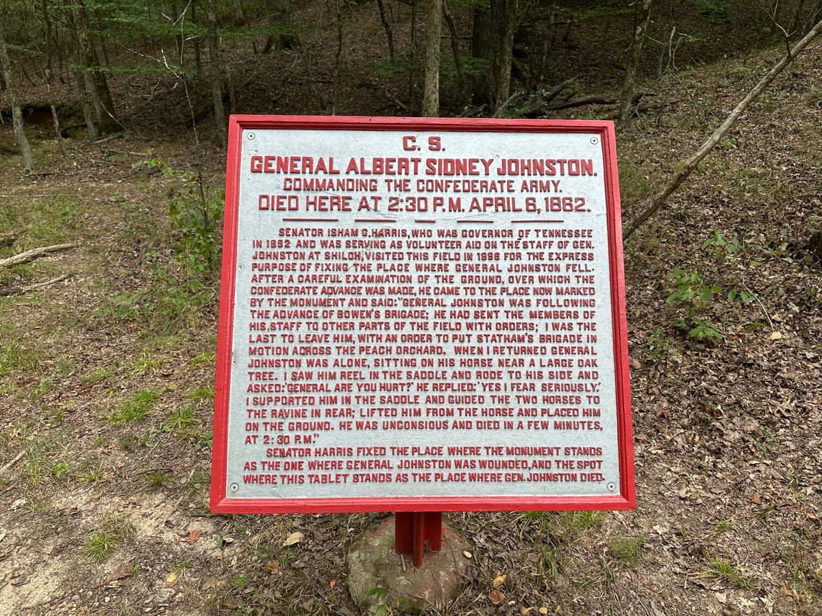 HaganMathis's tweet photo. @RolandGunnTN Went to Shiloh last fall for the first time, this marker isn’t too far off the road. https://t.co/e0R2kM8qny