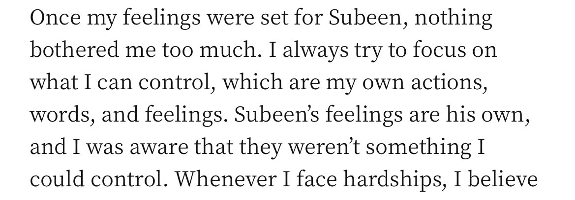 dollzyshhh's tweet photo. “ I try to focus on what I can control. my actions, words, and feelings. subeen’s feelings are his own, and they weren’t something I can control” 
- PARK HEESUN 

THIS MINDSET IS SO SEXY FOR ME🫶

#singlesinferno5 https://t.co/CN3RfBclqm