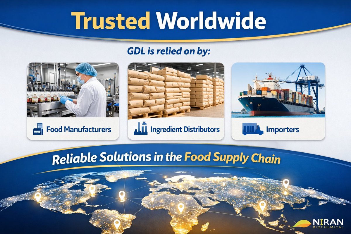 niranbio's tweet image. GDL is trusted by food manufacturers, ingredient distributors &amp;amp; importers worldwide. 🌍🤝
It’s a reliable solution at various stages of the food supply chain.
#FoodAdditive #FoodIngredients