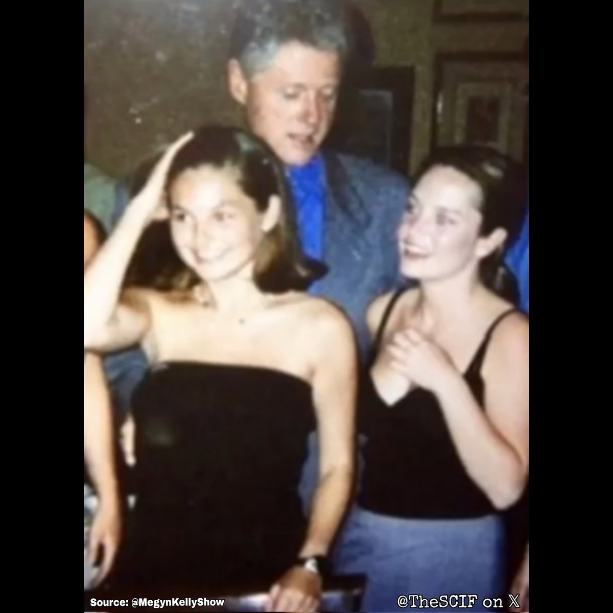 Rare photograph of Bill Clinton trying to look down some young girl's shirts and flirting with them while married to Hillary Clinton.

This tells you everything you need to know.

Source: <a href="/MegynKellyShow/">The Megyn Kelly Show</a>
