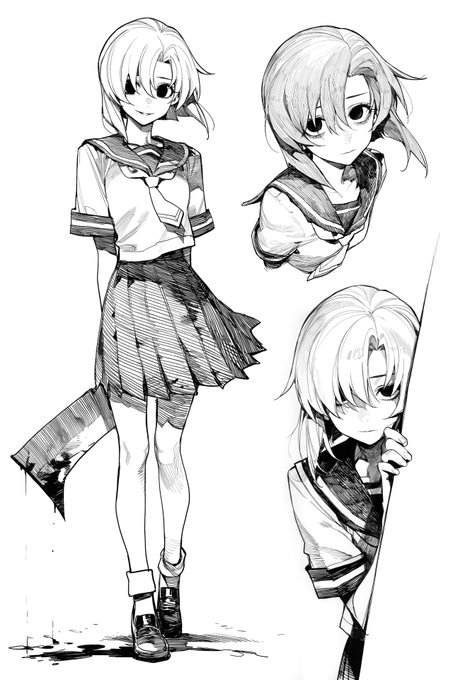 Ryuuguu Rena / 竜宮レナ 
Requested illustration / リクエスト絵
#higurashi #ひぐらしFA 