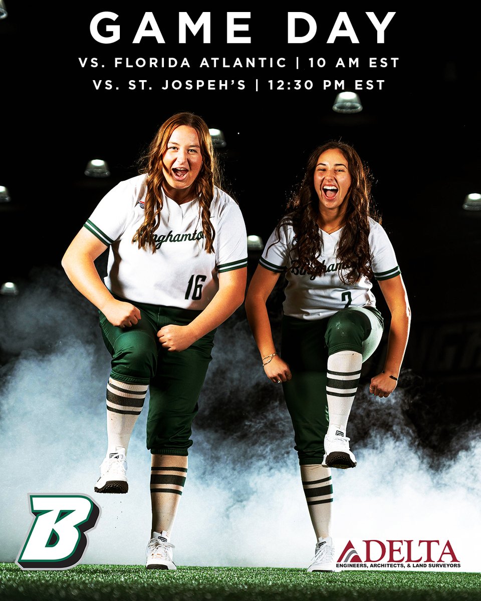 BinghamtonSOFT's tweet photo. Pumped up for a pair of games today!

🆚 @FAUSoftball 
⏰ 10 a.m. EST
📊 https://t.co/6vB1jr8uVY
🆚 @SJUHawks_SB 
⏰ 12:30 p.m. EST
📊 https://t.co/JYcZc0cCmZ

📍Conway, S.C.
🏟️St. John Field

#ONEBinghamton #AESB https://t.co/P2SluYOWTg