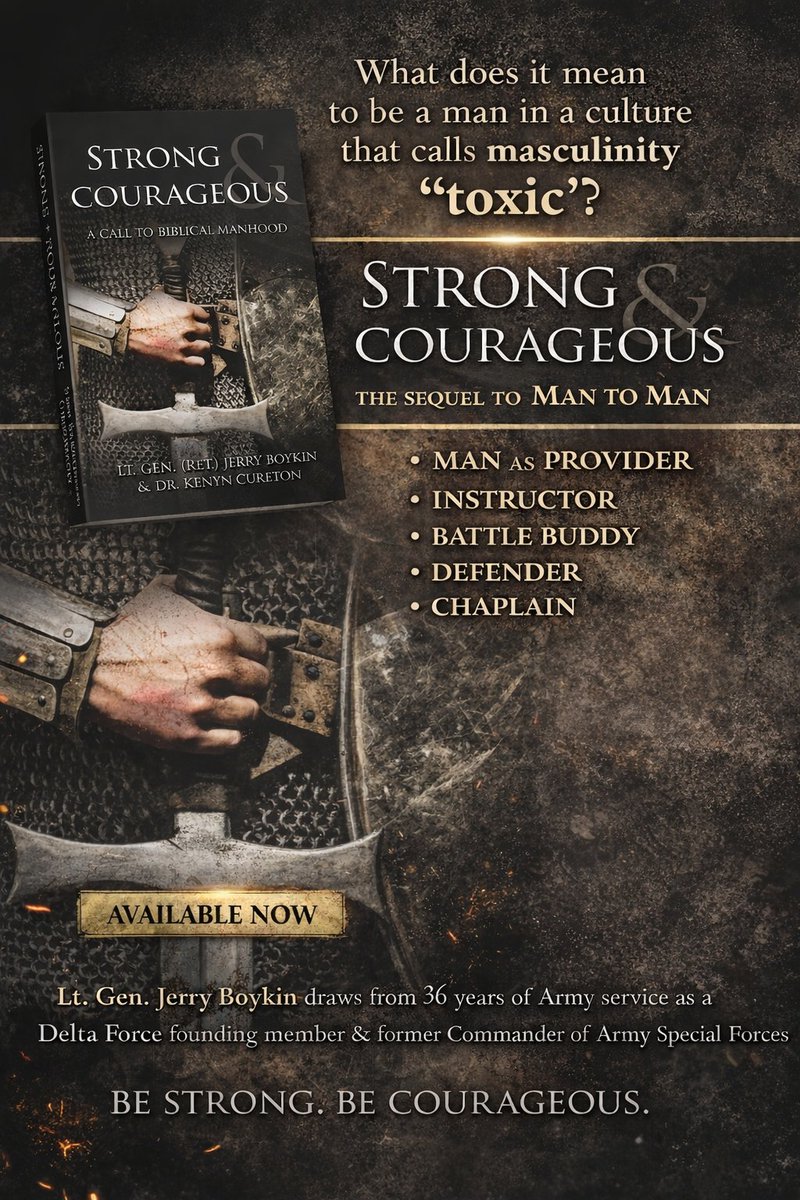 What does real biblical masculinity look like?

In "Strong and Courageous,"  Jerry Boykin draws on 36 years of Army service — as an original member of Delta Force and former Commander of Army Special Forces — to explore the principles of biblical manhood

bit.ly/40xDDXl