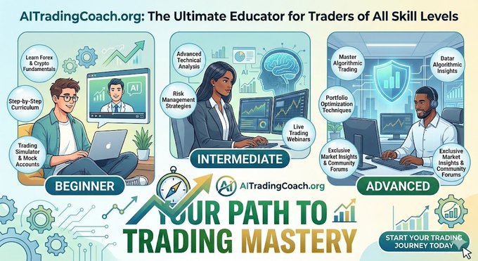 AITradingCoach's tweet photo. Ask @AITradingCoach to teach you how to trade in the market regardless of your skill level, and watch how it teaches you BETTER than any guru/furu educator.

The "brains" of the AI Trading Coach LLM/AGI is that of the greatest traders and mental trading coaches teachings and concepts... this is NOT a generic ChatGPT bot. But a true 24x7 educator, risk manager and mental trading coach.