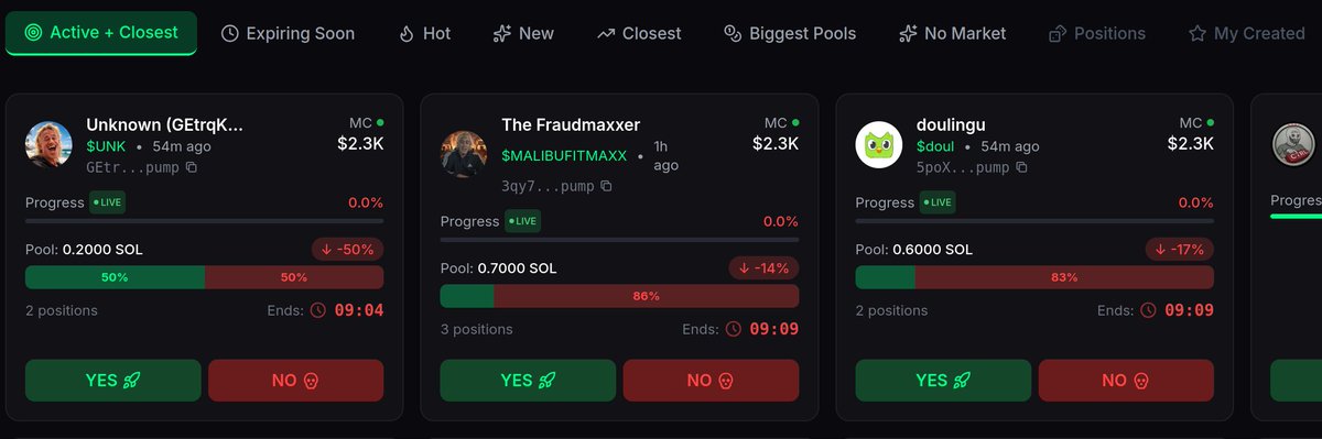 uh ohhh, 

We gave our AI Agent <a href="/PMTAgentX/">PMT Agent</a>  a sol wallet and told it how to trade on pumpmarket, and he lost his first 6 predictions