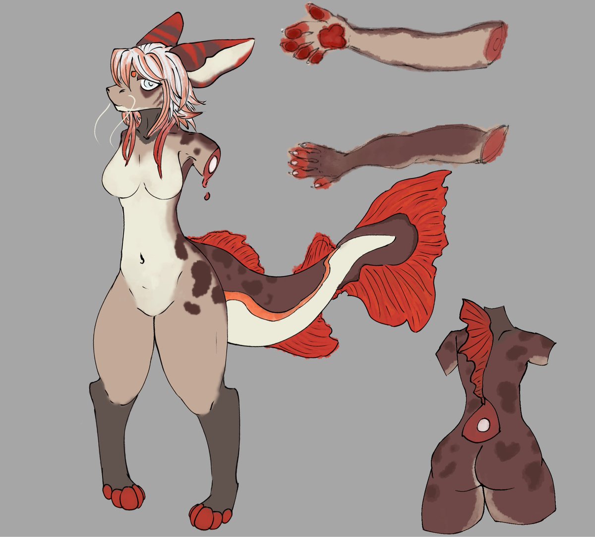 RedtailKatfish's tweet photo. mrrowww I’m Val, aka Redtail. 
mmeowblub 
Flops on the deck
Commissions are usually always open, I’ve got a price sheet in the works. 
I enjoy nsfw art, MDNI 🔞 
Blub blub 

#furry #furryartist https://t.co/qjLhJsfFA9