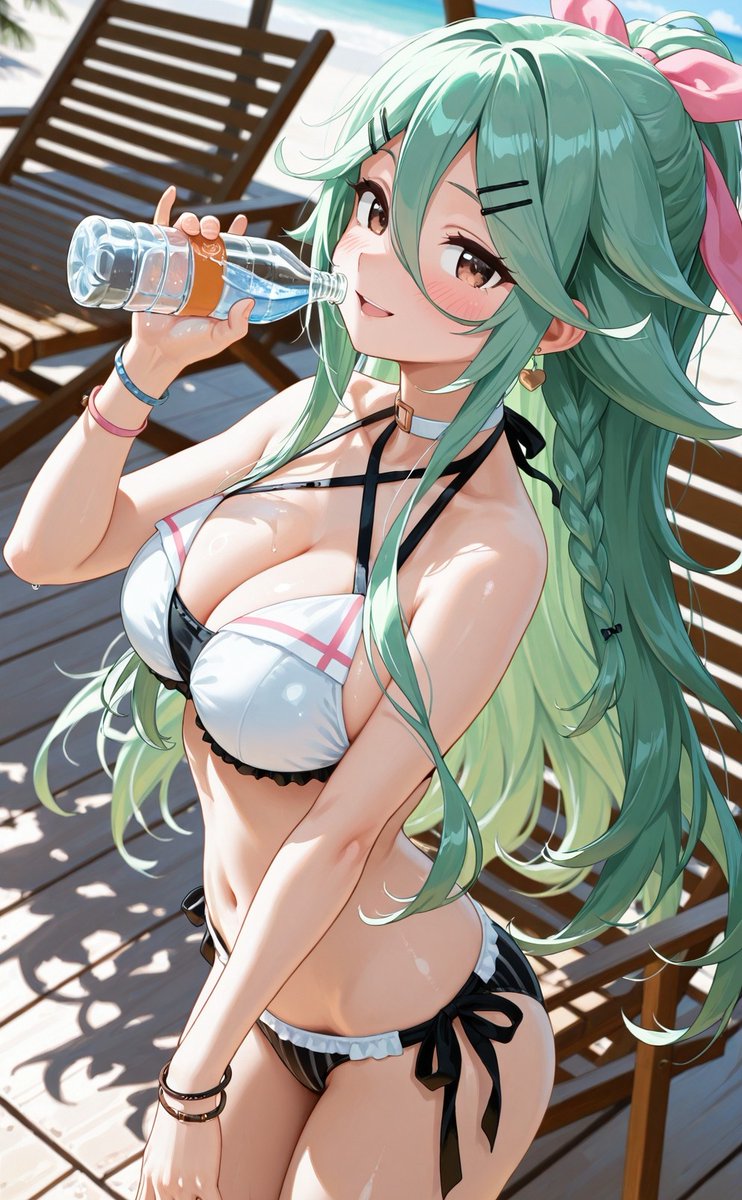 水着美少女 #あたたかくなってきたら水着を着たイラストを貼ろう