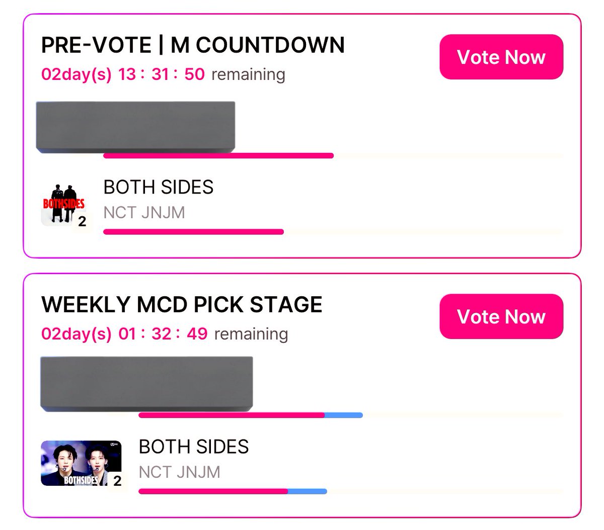 เหลือเวลาโหวตอีกแค่ 2 วัน วันนี้รีบๆพาโน่แจมขึ้นที่ 1 เถอะน้าา จะมาโหวตทุ่มทีเดียววันสุดท้ายไม่ได้ มันจำกัด 1 ไอดี / เครื่อง / วันค่ะ

#โหวตเพื่อเจโน่แจมิน