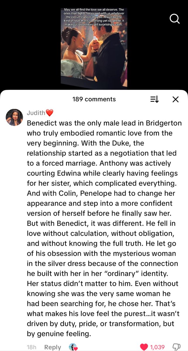 this was very well said about how benedict fell in love with sophie 🥹🥹🥹