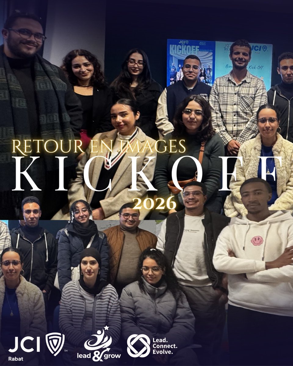 JCI_RABAT_'s tweet photo. Retour en images – Kick-Off 2026
Un lancement plein d’ambition, d’innovation et d’esprit d’équipe. 🚀💙
Merci à tous les Jaycees pour votre énergie et votre engagement.
2026 démarre fort… et ce n’est que le début. 🔥
#JCIRabat #JCI https://t.co/StaCoNizYl