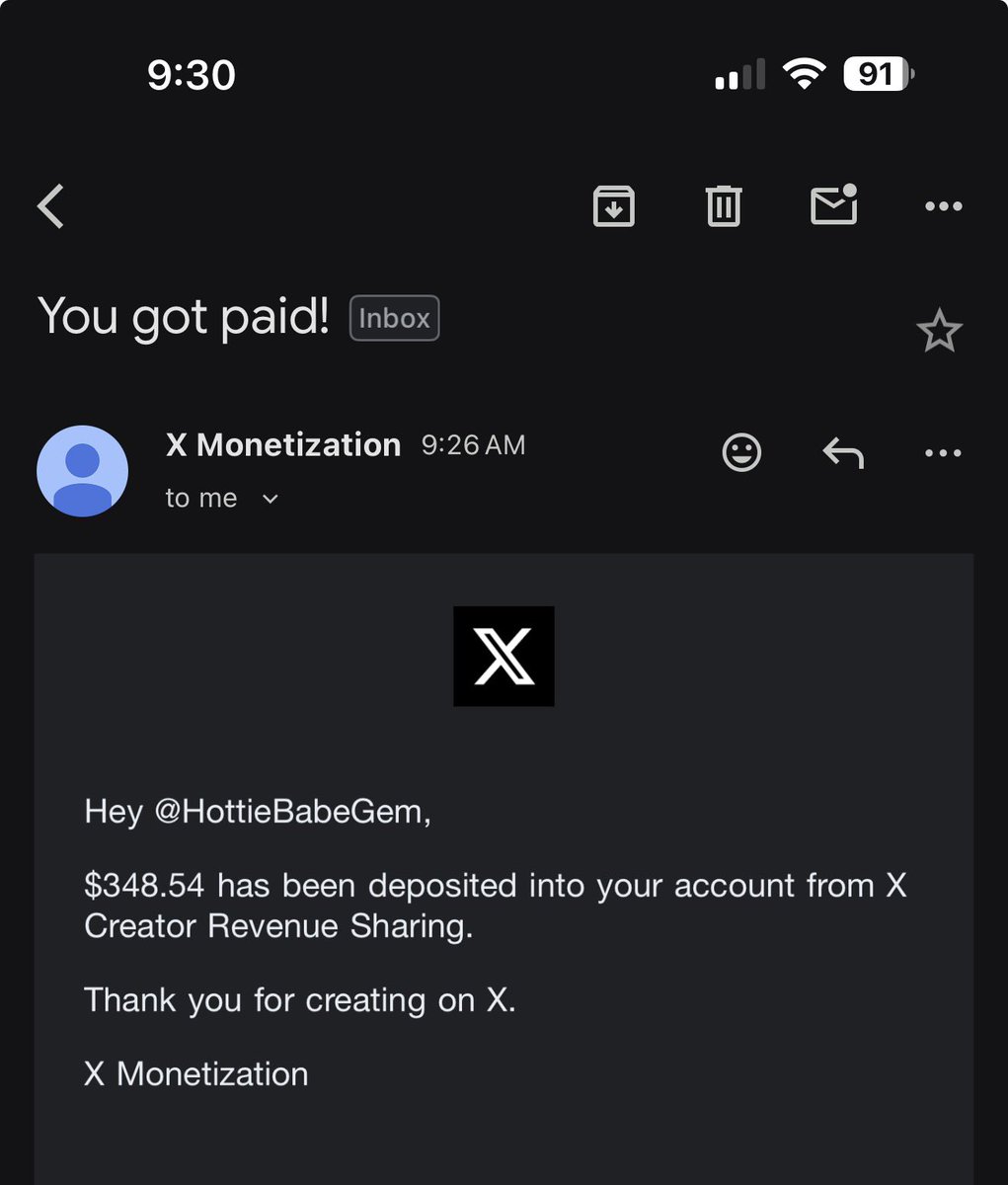 Distribution for X Revenue Sharing is started. 

Thank you X.