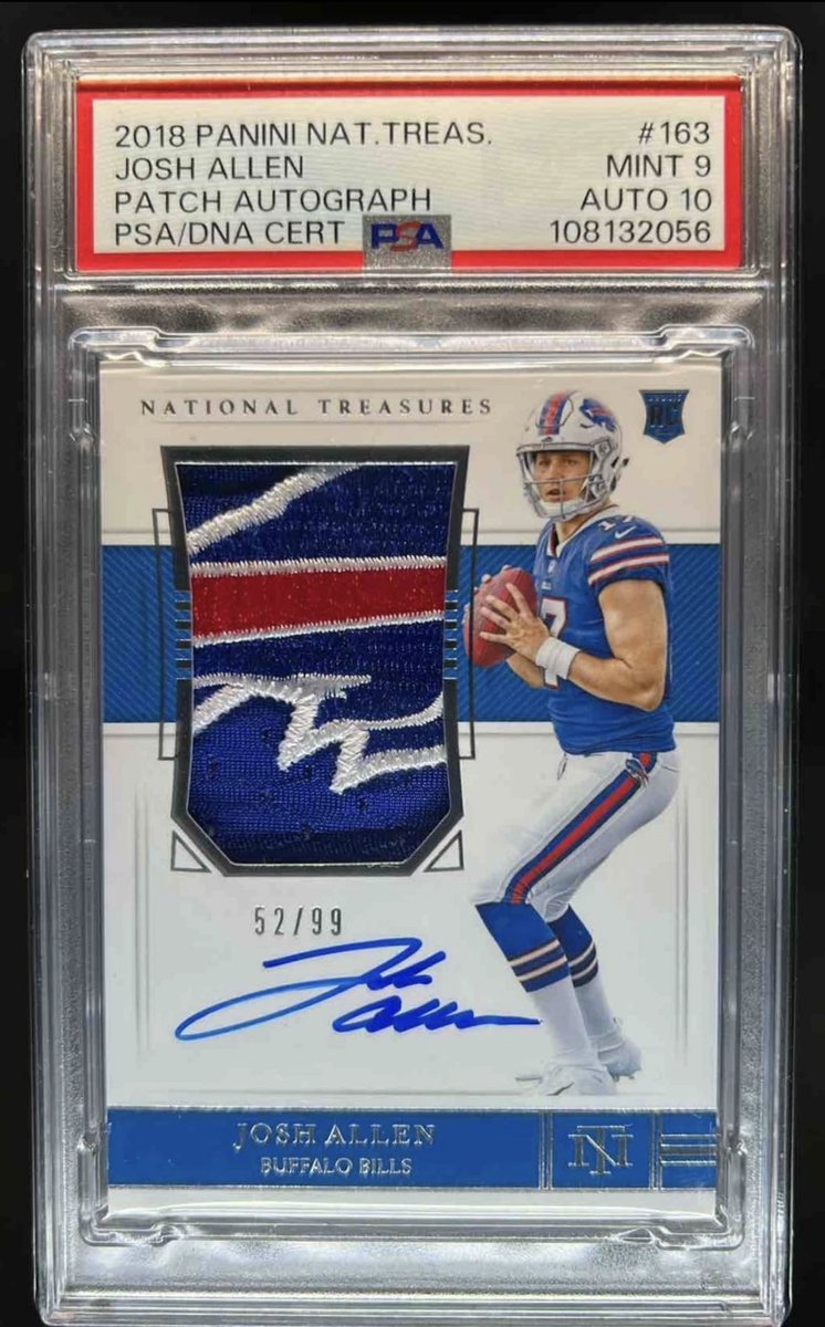 joessportscard's tweet photo. 🎁Appreciation Day Giveaway🎁

Winner Announced Sunday 

🔥 2018 National Treasures Josh Allen Rookie Patch Auto RC /99 Bills PSA 10

To enter
1. Follow
2. Retweet
3. Like
4. Comment
5. Dm me for a better chance https://t.co/Nr46OkSZpS