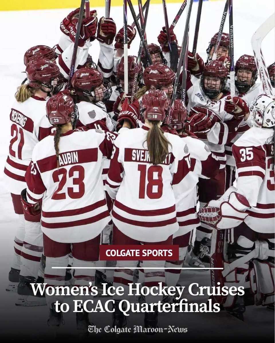 COLGATE SPORTS | Women’s Ice Hockey Cruises to ECAC Quarterfinals

🔗 Click the link to read more.

📝: Helena Cerutti
📸: Colgate Athletics

thecolgatemaroonnews.com/67526/sports/w…