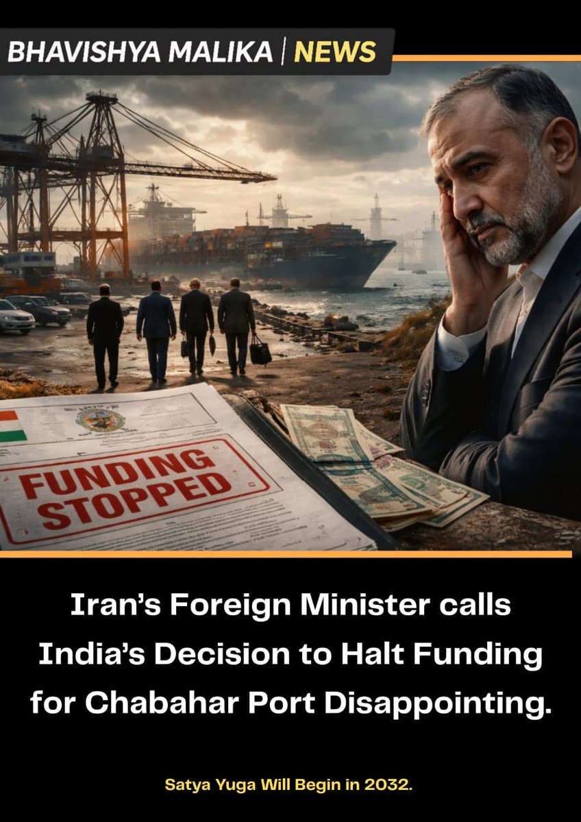 malikainenglish's tweet photo. 🚨 Global alerts rising: Iran on Chabahar funding halt, Jagannath Temple sign sparks debate, ₹4 crore Odisha raid, U.S. aircraft crash in Philippines.
Is the world entering a critical phase?

#BhavishyaMalika #Trisandhya #KalkiAvatarArrived #SatyugStarts2032 #WorldNews https://t.co/EUQmdLJTaL