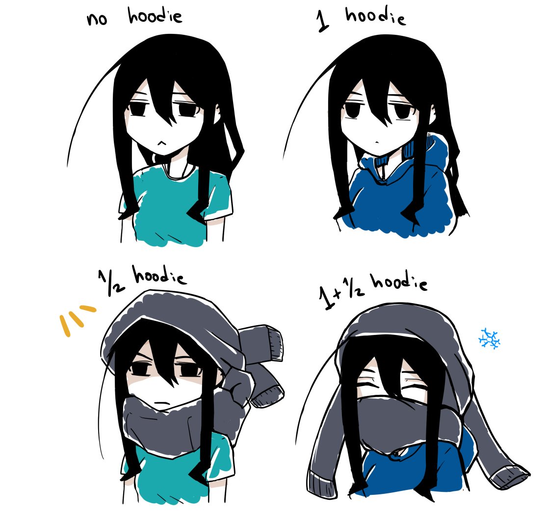 Had to do a quick doodle to explain how I use hoodies for everything