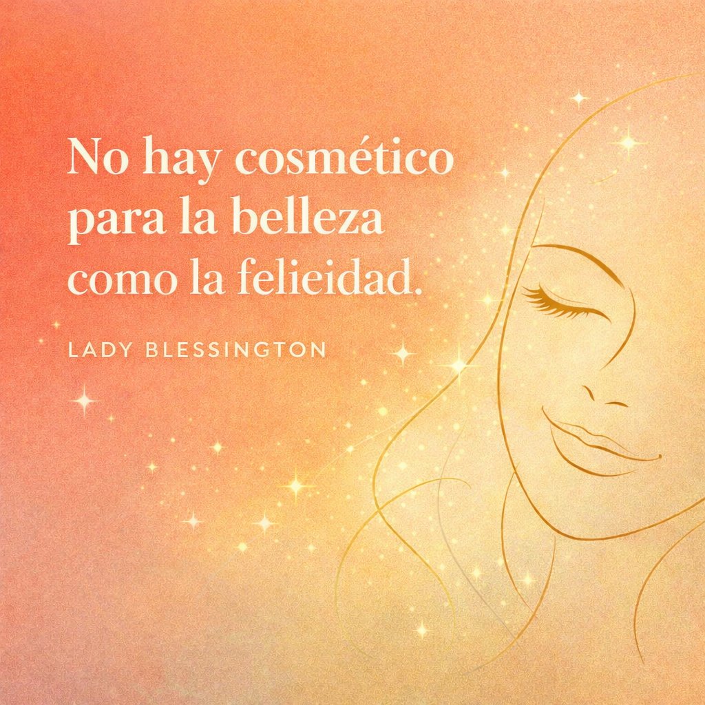 “No hay cosmético para la belleza como la felicidad.”

— Lady Blessington