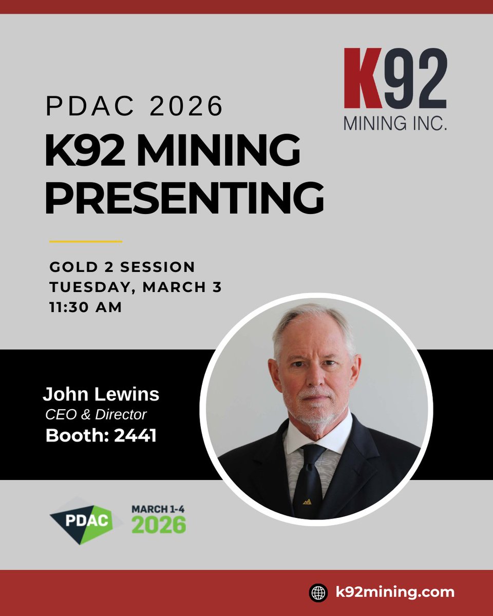 K92 Mining Inc. (KNT:TSX, KNTNF:OTCQX) tweet media