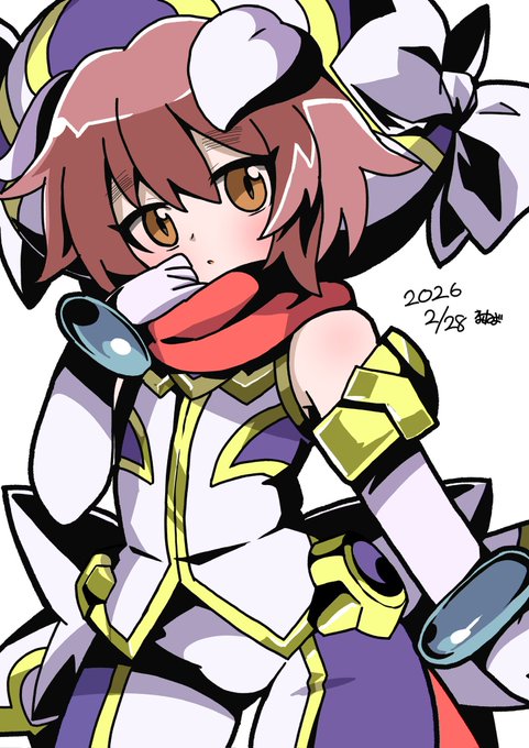 #神羅万象
服の構造よくわかなんない。帽子どうなってんのよくわかんない。でも描きたいからメルトくんちゃん描いた。

メルト当時は女の子だと思ってたけど男だった。なのに見るたびに可愛く思えてずっとドキドキしてた思い出ある子です。柔らかそうで良いよね 