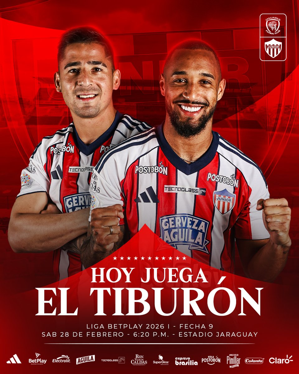 🔥🦈 ¡HOY JUEGA EL TIBURÓN!

#VamosJunior