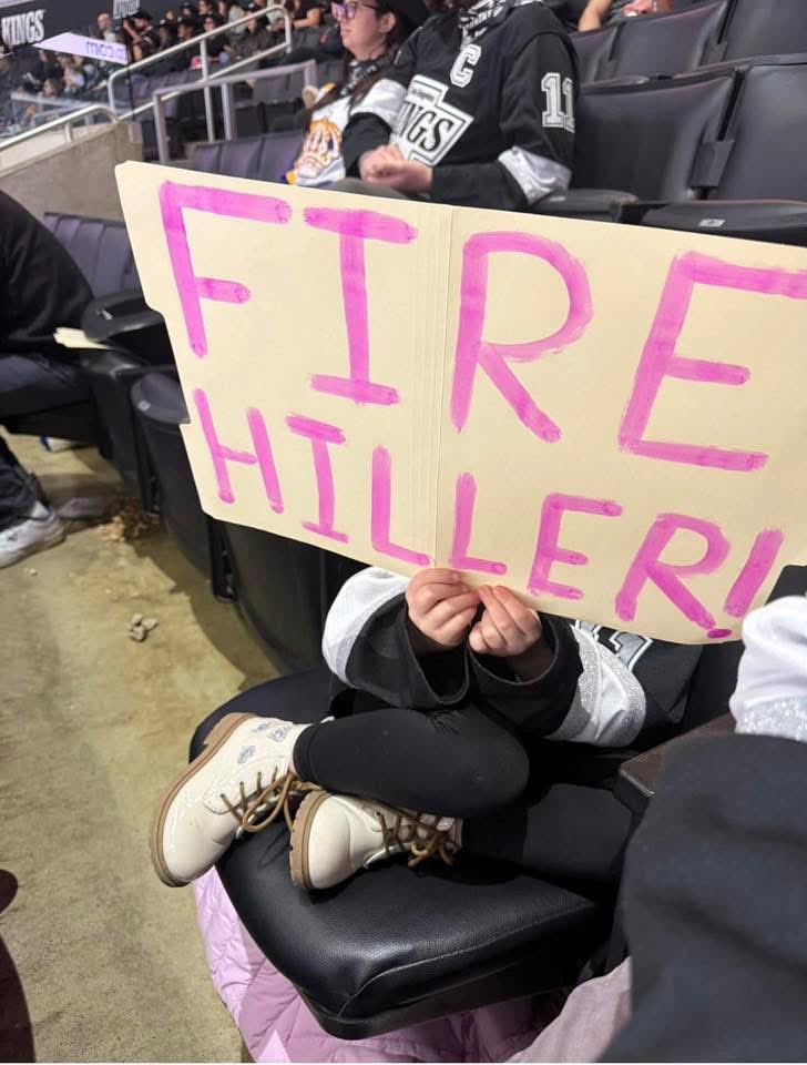 This is the sign that they briefly showed on the scoreboard last night