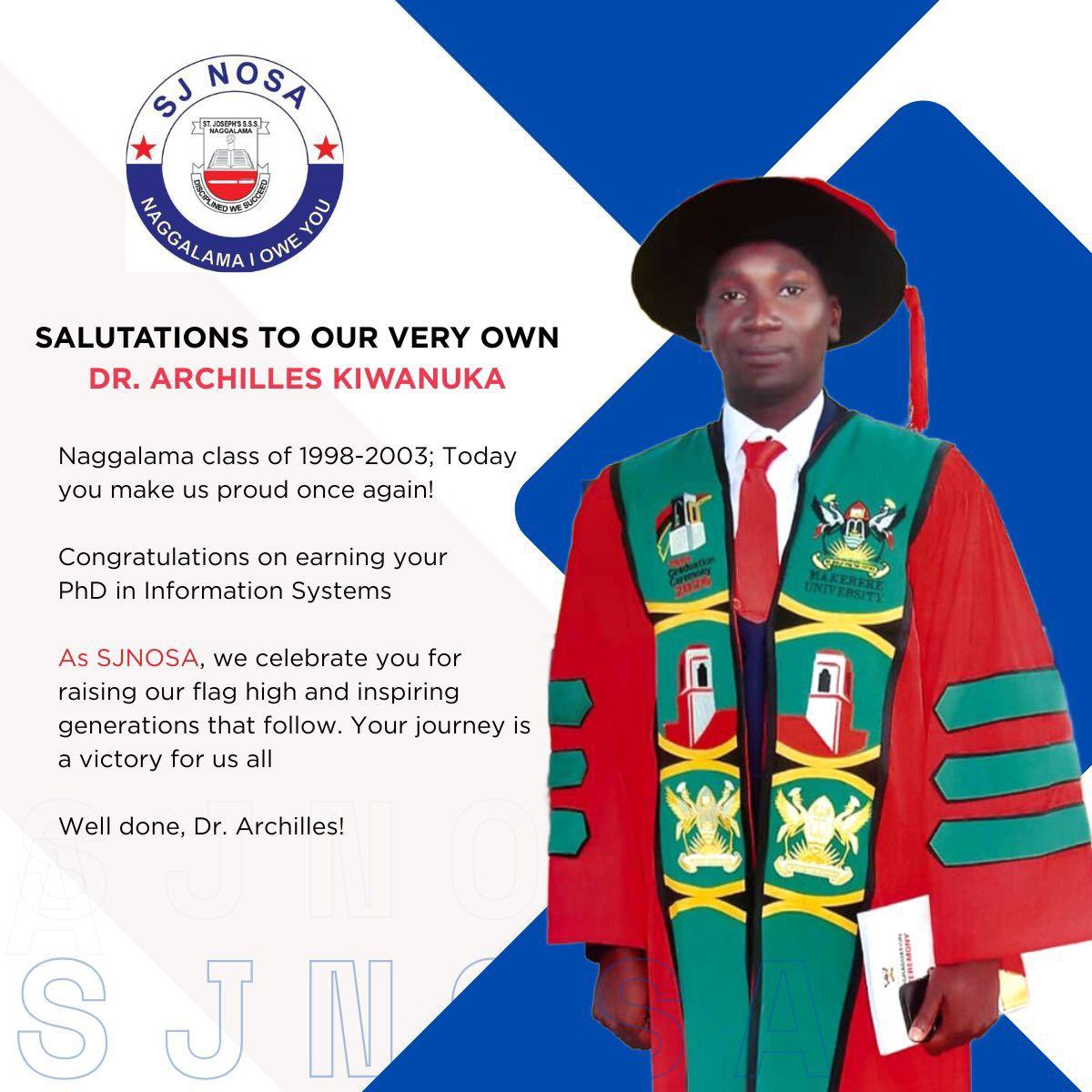 StNagalama81845's tweet photo. It has been graduation week @Makerere with thousands graduate from the prestigious institution, we take pride in honoring and congratulating our latest PhD holders. https://t.co/21UZeJdaCx