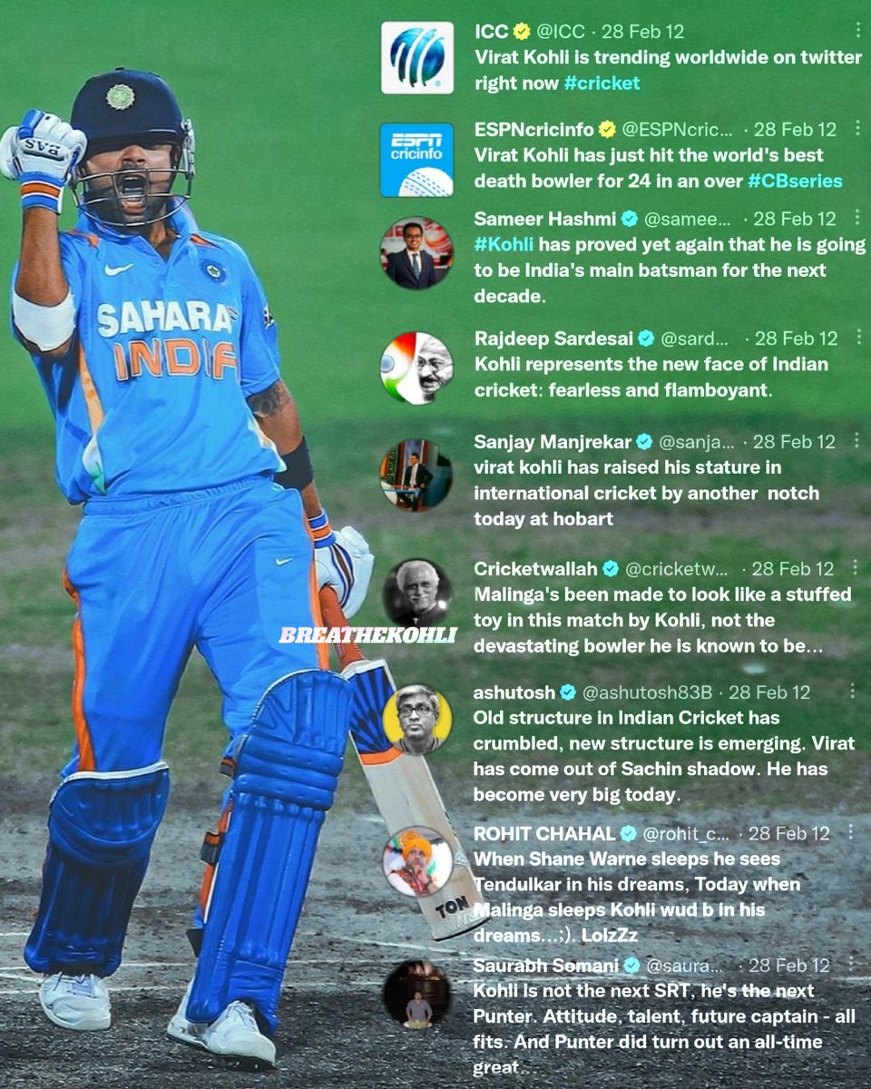 On this day, 14 years back, Kohli announced his arrival for World Cricket domination ❤️🐐