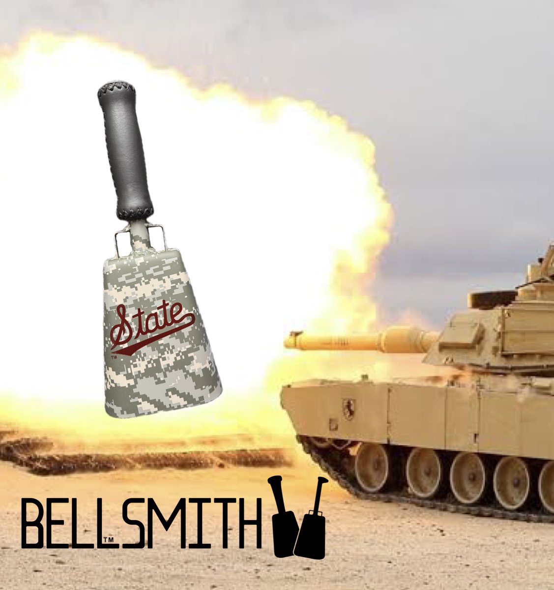 thebellsmith's tweet image. *Add your own caption
#HailState #Camo #Cowbells #Bellsmith