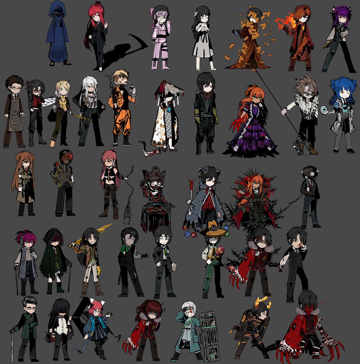 Spoetaz's tweet photo. Realizing just how many sprites I have made for characters in Project Moon Tabletop campaigns and roleplays (probably not even all of them).
I would be willing to make a couple sprites for other people too for free. Just message me.
  #limbusoc   #projectmoon #oc https://t.co/icZNePvJ4e