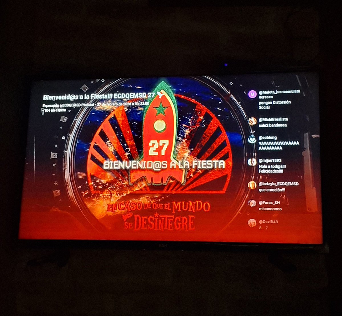 LuliECDQEMSD's tweet photo. Ya empiezaaaa!!!
Nave llamando a Tierra!
Wiiii!!!!!
26-27-28
#ECDQEMSD 
#27AÑOS
#TEMPORADA28
#PRIMERPODCAST https://t.co/9iivqurgC2