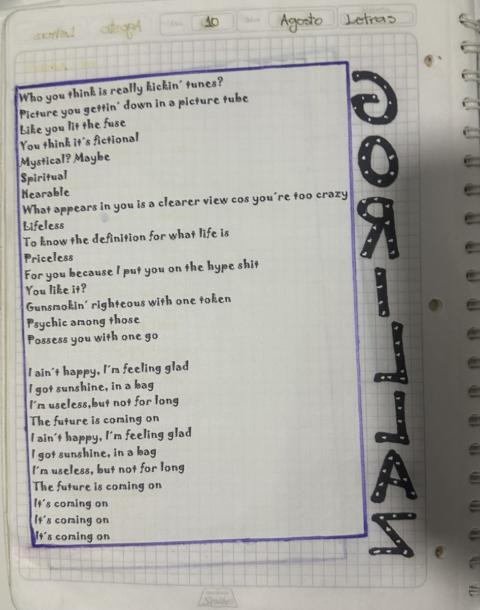 CataUrizaC's tweet photo. @gorillaz conmemorando su nuevo álbum desempolvé mi cuaderno del colegio. 
Que opinan?
#gorillaz #themountaintour2026 https://t.co/wYtDVXKI6f