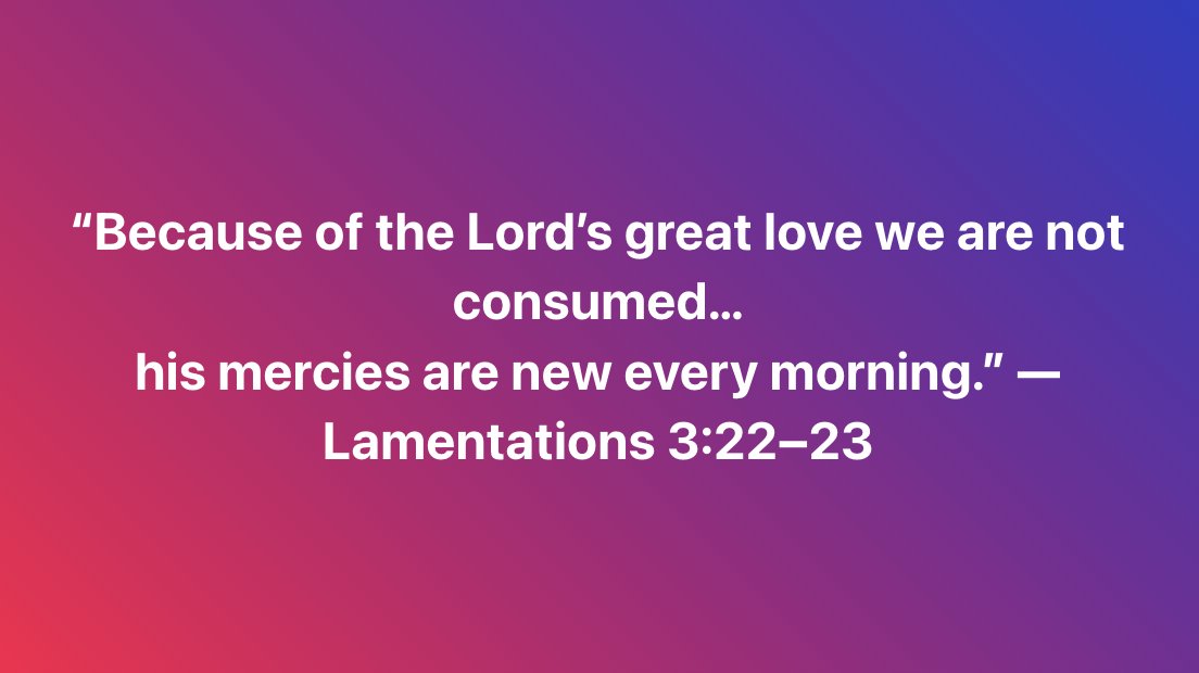 His mercy never ends. #FaithTalk995