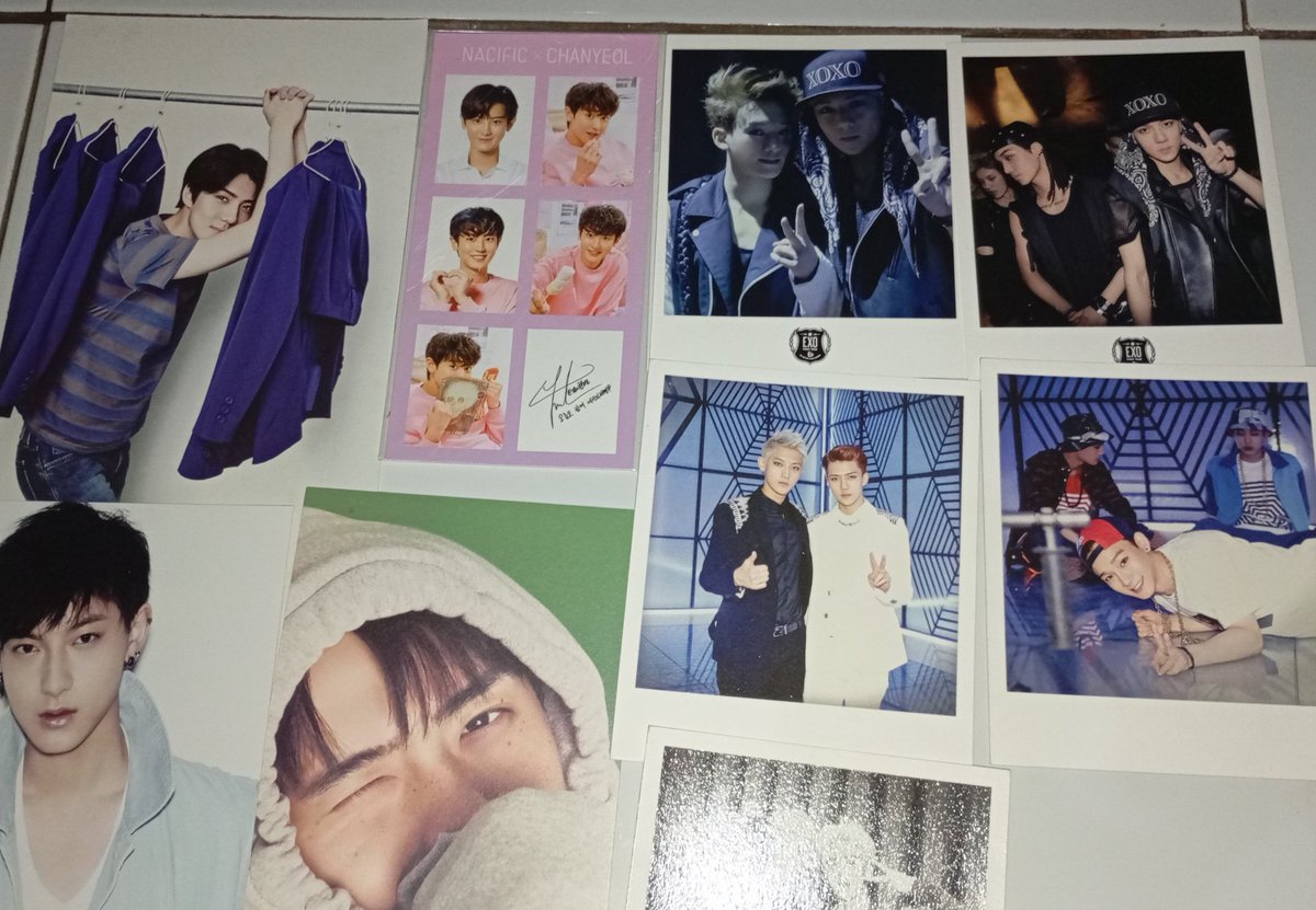 Wts take all 75k include 3 pc official pola sehun postcard sehun chanyeol