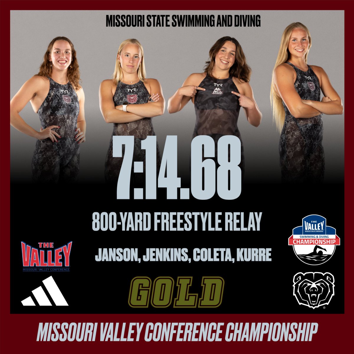 Missouri State Swimming & Diving tweet media