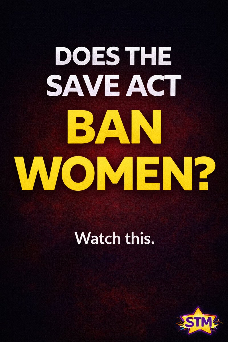 Saltytattoomom's tweet image. 40% of women can’t vote because of the SAVE Act.
Is that true — or is it selective math?
#SAVEAct #VoterRegistration #ElectionDebate #Politics