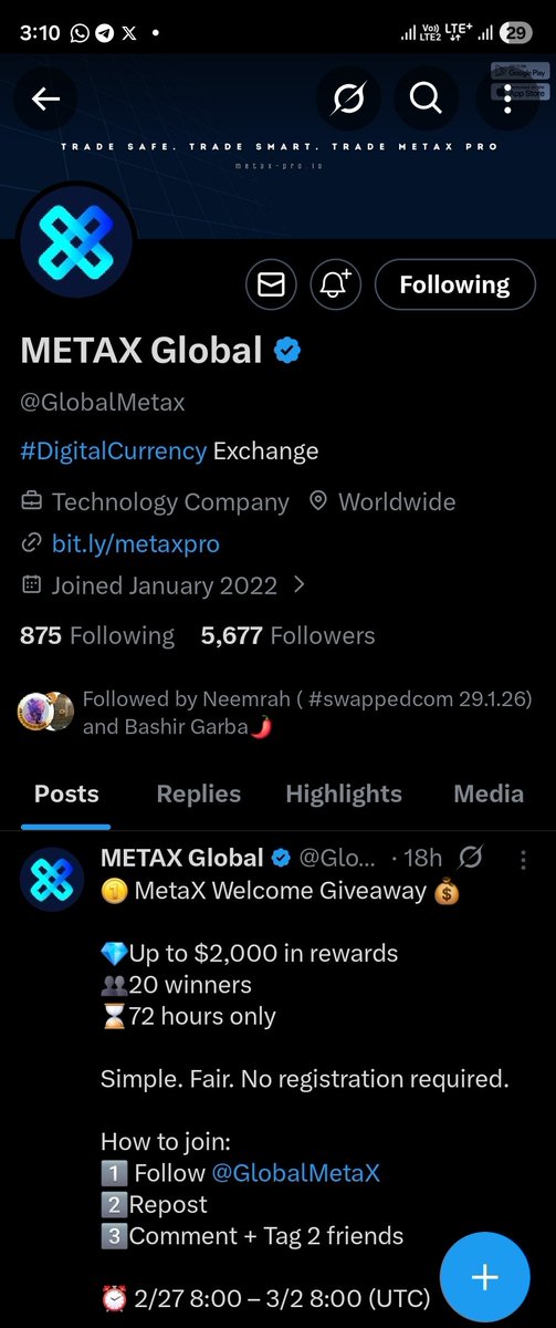 abbatygarba7's tweet photo. @GlobalMetax Great opportunity for everyone 👍
@6twenny6
@ajwadthefalcon
#MetaXPRO https://t.co/z9ZrFMjhuS