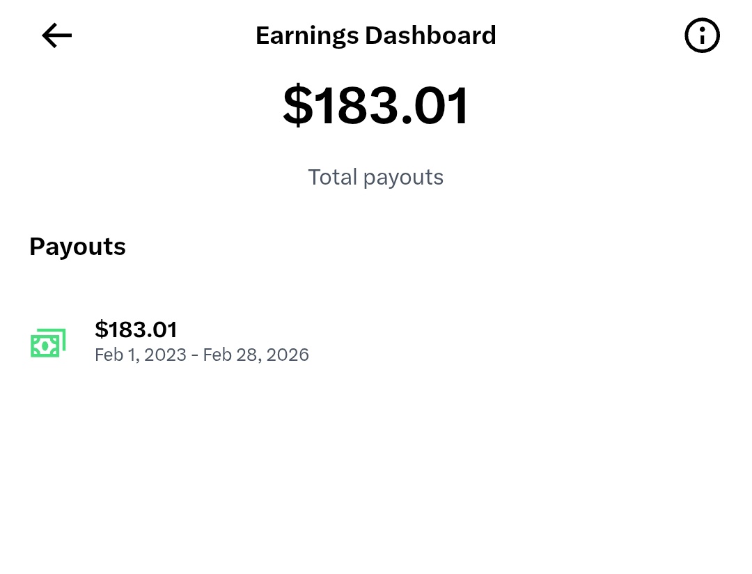 My x First payout 183$ 

Thanks Elon Mask🥰