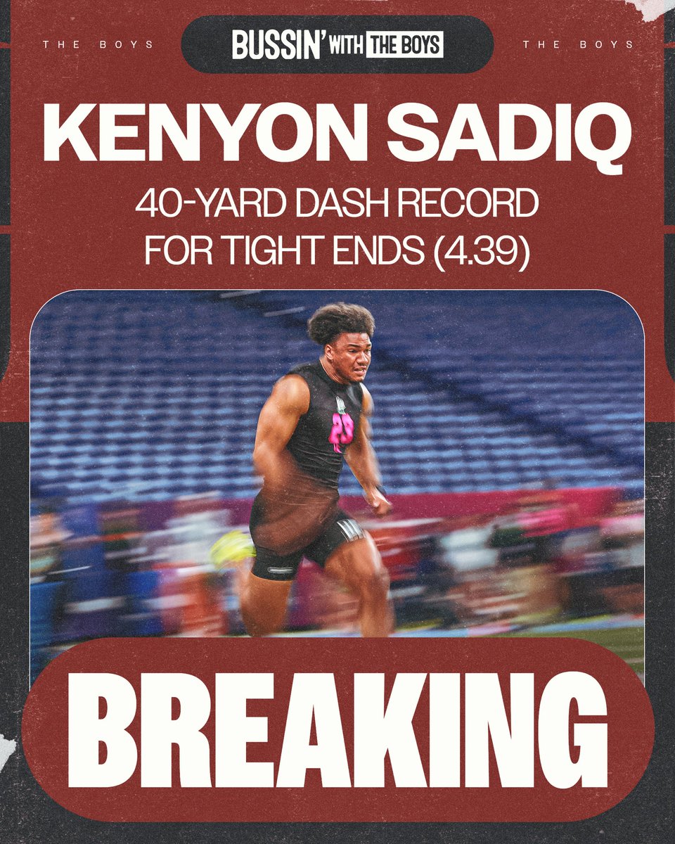 BussinWTB's tweet image. Oregon TE Kenyon Sadiq put the league on NOTICE today 🤯

- Faster 10-yard split than DeSean Jackson
- Faster 40-yard dash than Odell Beckham Jr. 
- Better broad jump than Andre Johnson
- Vertical 5 inches higher than Julio Jones

...As a Tight End 🫣