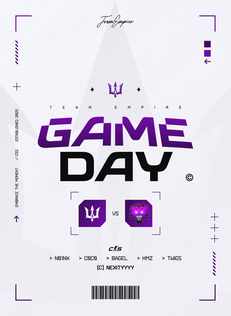 𝐌𝐀𝐓𝐂𝐇 𝐃𝐀𝐘.

Myths are told.
Empires are remembered.

🆚 <a href="/MythicRebornGG/">Mythic Reborn</a>
⏰9:30 PM EST

TUNE IN: twitch.tv/teamempiretv