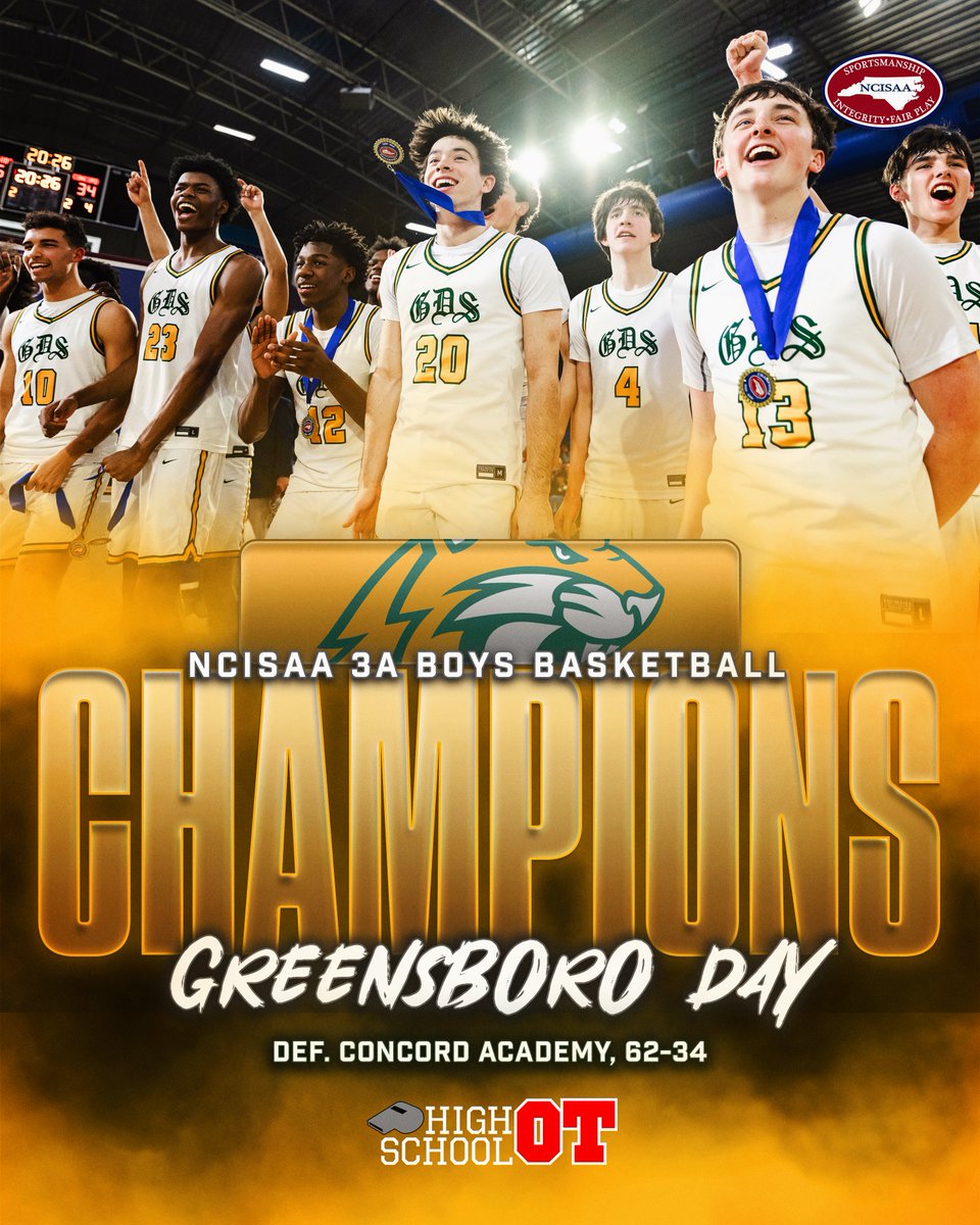 For their final act, Greensboro Day left no doubt in front of a sold-out hometown crowd.

The Bengals won their second straight NCISAA 3A state championship to complete a 36-2 season and hang the 14th banner in program history.